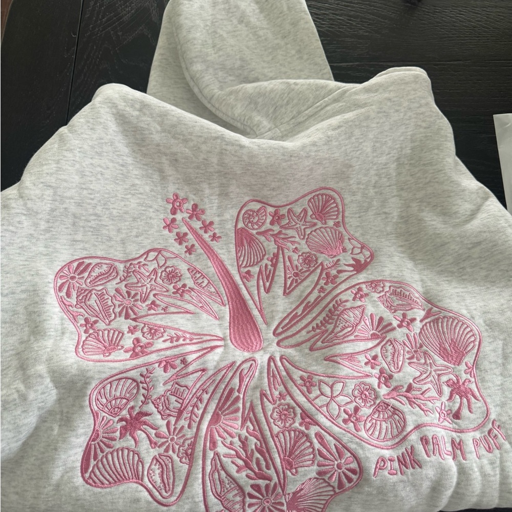 Pink Palm Puff “Hawaii Hibiscus" Hoodie - Picture 3 of 5